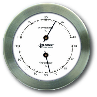 Ship’s Thermometer / Hygrometer -  Stainless Steel | Talamex Series 100 Ship's Instruments
