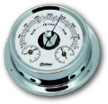 Ship’s Barometer / Thermometer / Hygrometer - Chrome Plated Brass | Talamex 125 Ship's Instruments
