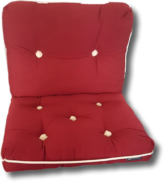 Double Cockpit Cushions - Burgundy