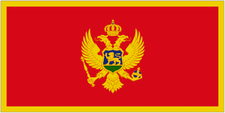 Compass Marine Printed Courtesy Flag - Montenegro