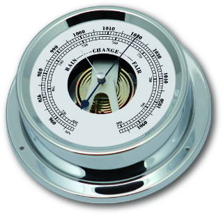 Ship’s Barometer - Chrome Plated Brass | Talamex Series 125 Ship's Instruments