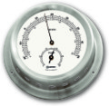 Ship’s Thermometer / Hygrometer - Stainless Steel | Talamex Series 125 Ship's Instruments