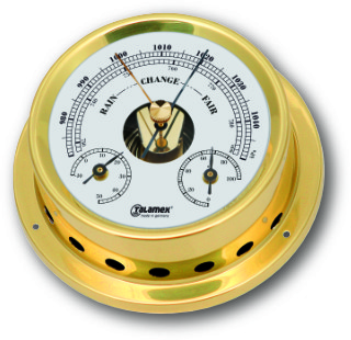 Ship’s Barometer / Thermometer / Hygrometer - Brass | Talamex Series 125 Ship's Instruments