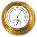 Ship’s Thermometer / Hygrometer - Chrome Plated Brass | Talamex Series 110  Ship's Instruments