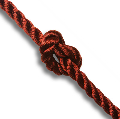 Gleistein 3 Strand Polyester Mooring Rope 12mm - Burgundy