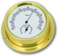 Ship’s Thermometer / Hygrometer - Brass | Talamex Series 125 Ship's Instruments